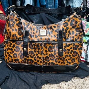 Dooney & Bourke Leopard and Black Shoulder Bag. Limited Edition.